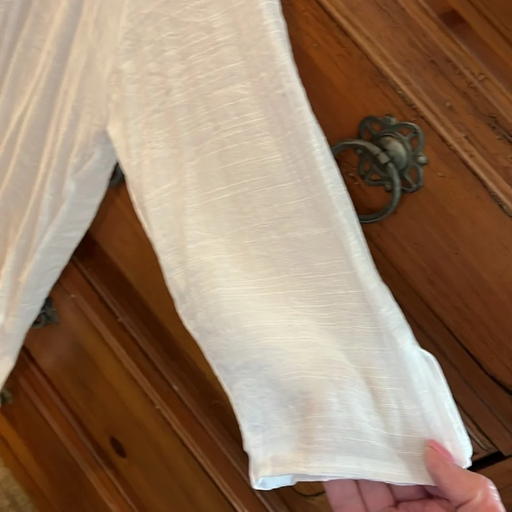 Elsie And Zoey Women’s White Swim Coverup Top Size L/XL NWOT